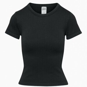 Aritzia Sunday Best Seamless Sinchseamless rib willow t-shirt black